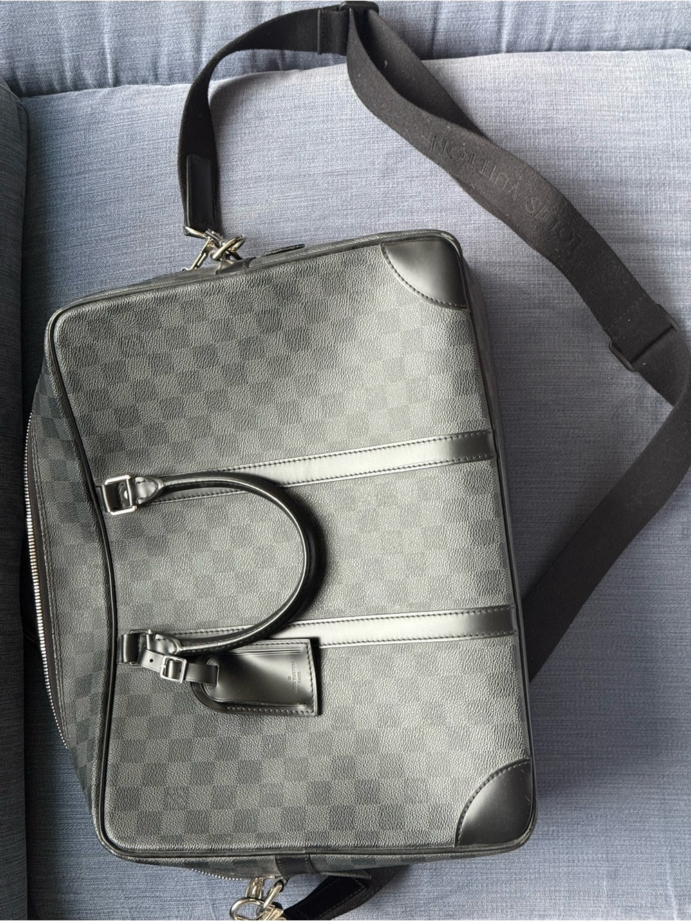 Louis Vuitton Gray and Black Damier Graphite Laptop Briefcase
